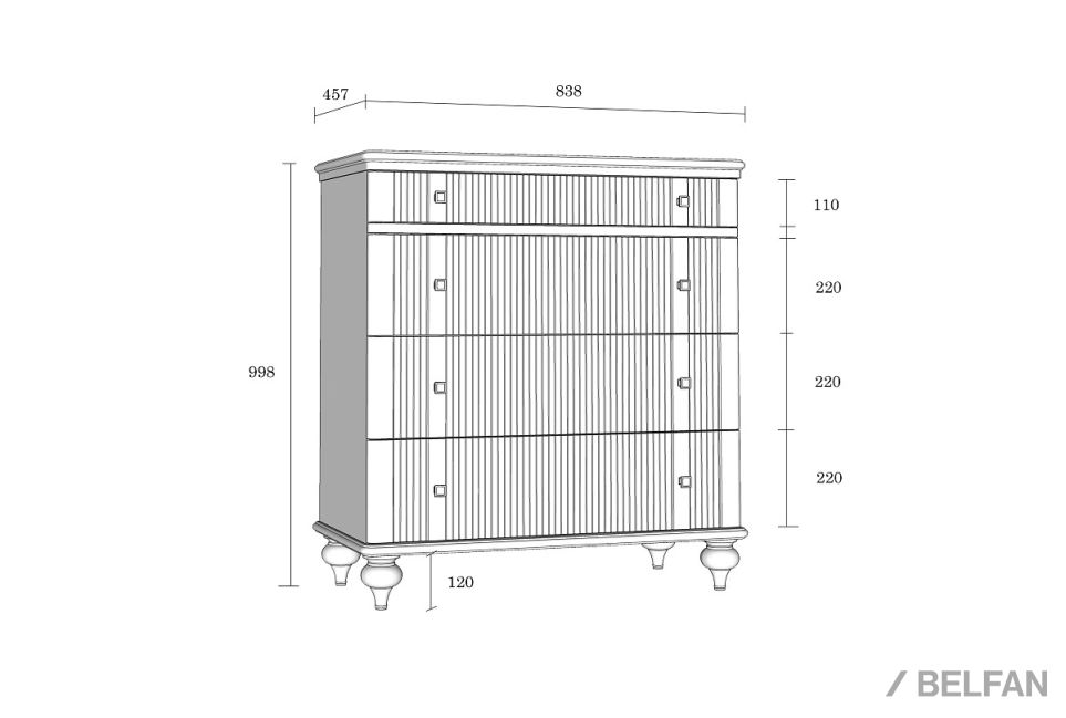 Комод "Рандеву" 04-838 массив сосны 4
