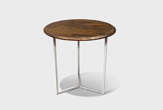 Стол журнальный "Арт" круглый 40 массив дуба, металл 6