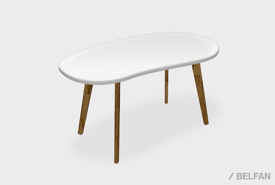 Стол журнальный "Уоллстрит" овальный 267 массив дуба, МДФ 1