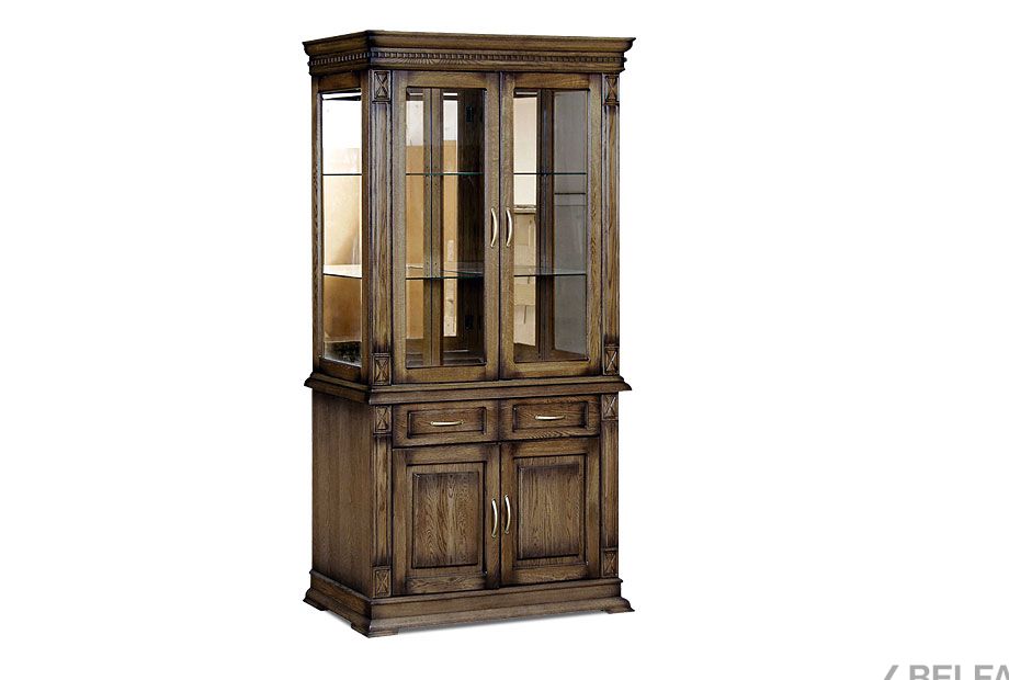 Шкаф комбинированный "Верди Люкс 2з" массив и шпон дуба 1