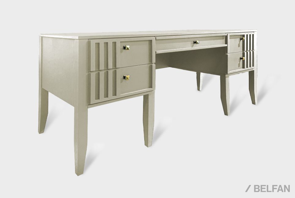 Стол письменный "Чикаго" (2 тумбы) массив и шпон дуба 1