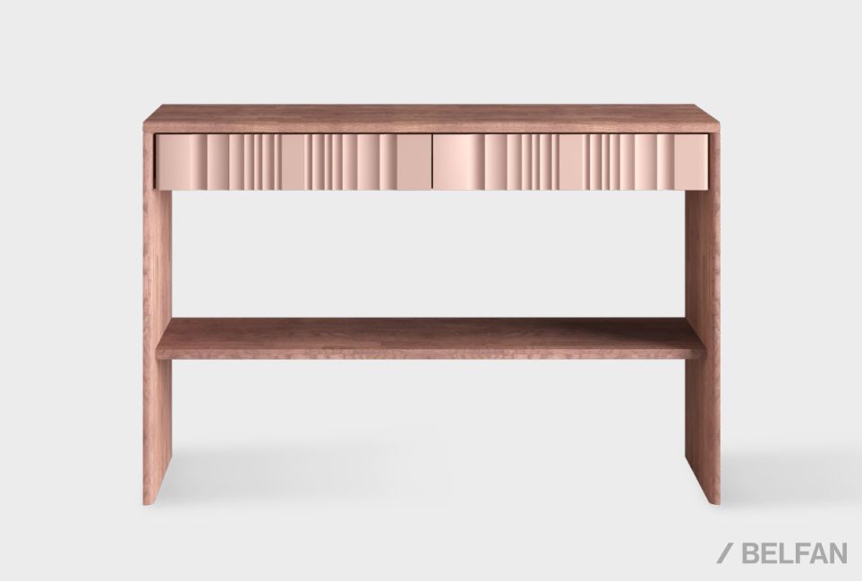 Стол-консоль "Меридиан" массив дуба, МДФ 1