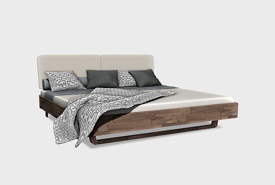 Кровать "Уоллстрит" (мягкое изголовье) массив дуба 3