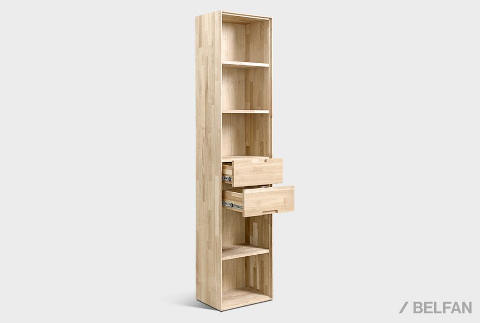 Стеллаж "Ирвинг" 6 (с ящиками) массив дуба 1