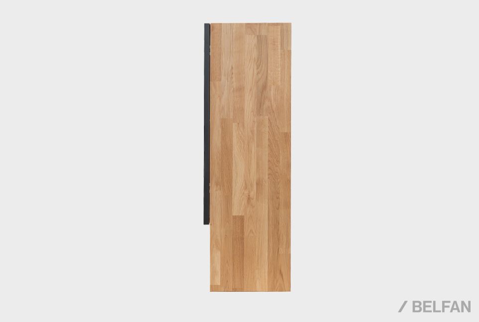 Шкаф настенный "Этна" стекло (правый) массив дуба 5