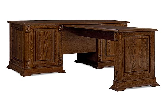 Стол письменный "Верди Люкс 8" массив и шпон дуба 3