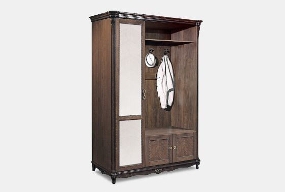 Шкаф комбинированный "Алези 1з" массив и шпон дуба 3