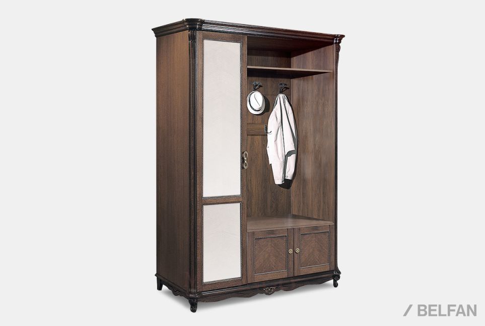 Шкаф комбинированный "Алези 1з" массив и шпон дуба 1