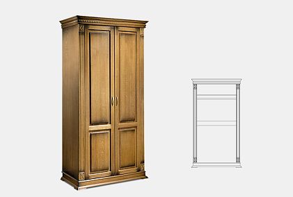 Шкаф для одежды 2-х дв. "Верди Люкс 2/4"