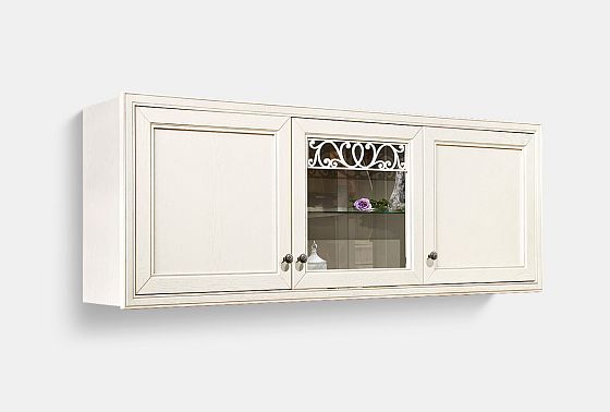 Шкаф навесной 3-х дв. "Тэфи" массив и шпон дуба 3