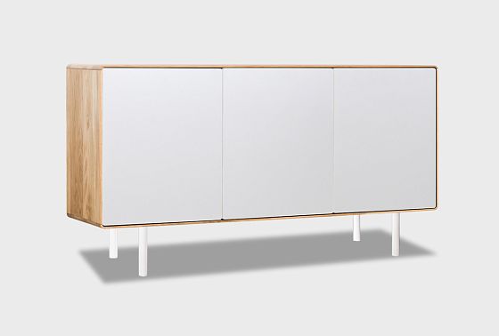 Тумба "Норман" 3 массив дуба, МДФ, металл 5