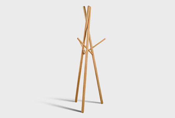 Вешалка напольная "Арт" массив дуба 3