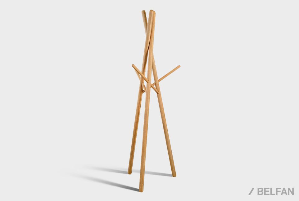 Вешалка напольная "Арт" массив дуба 1