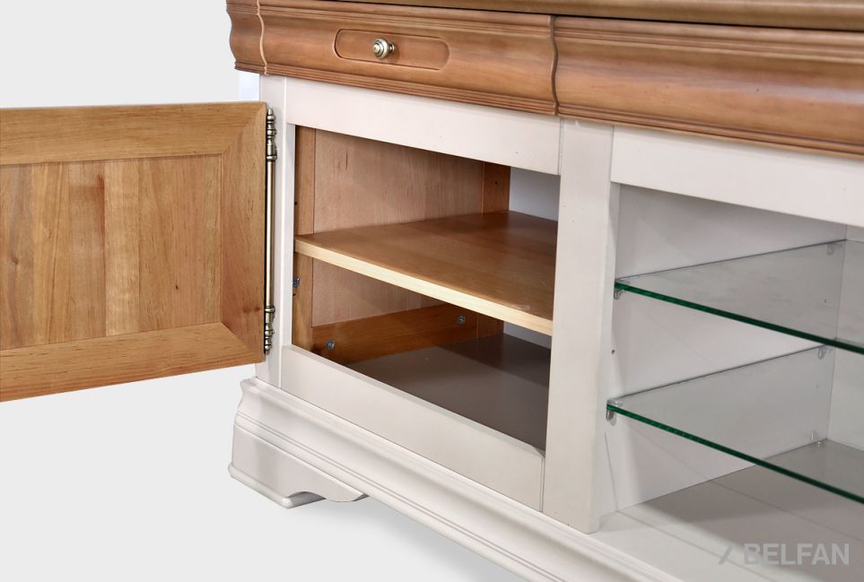 Тумба под ТВ "Оливия" массив и шпон ольхи 4