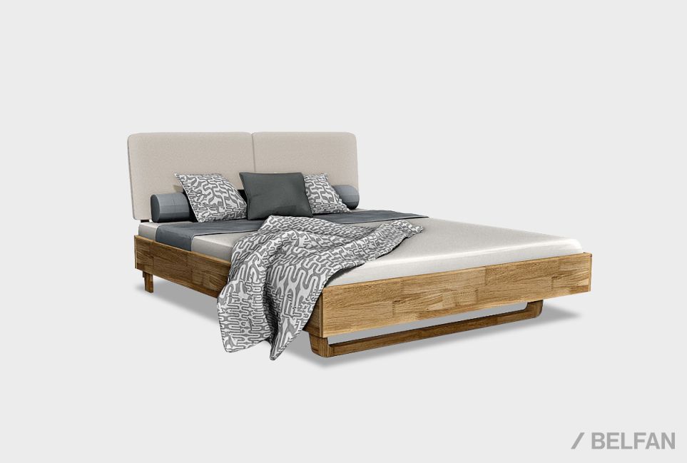 Кровать "Уоллстрит" (мягкое изголовье) массив дуба 1