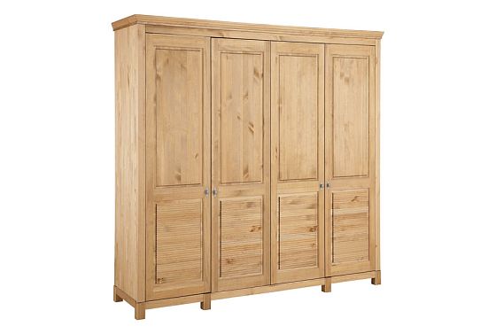 Шкаф для одежды 4-х дв. "Рауна" 40 массив сосны 3