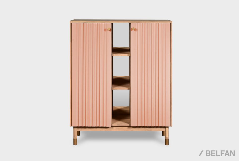 Тумба высокая "Меридиан" массив дуба, МДФ 1