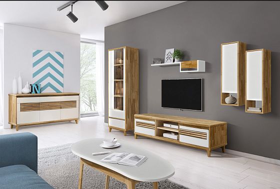 Стол журнальный "Уоллстрит" овальный 267 массив дуба, МДФ 4