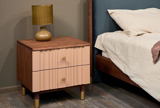 Тумба прикроватная "Меридиан" массив дуба, МДФ 10