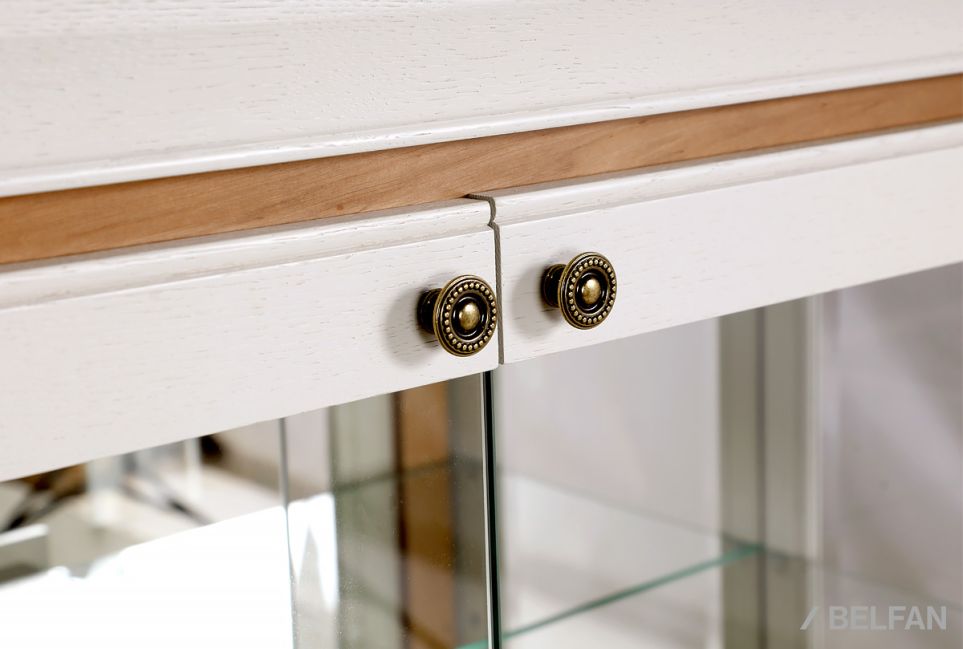 Тумба высокая "Армония" (стекло) массив и шпон дуба 3