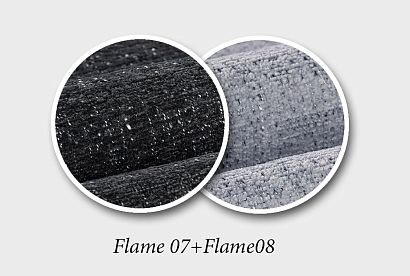 "Вавилон" кресло; нераскл.; 12; металл черный; Flame 07+Flame08 (гр.4/НФ)