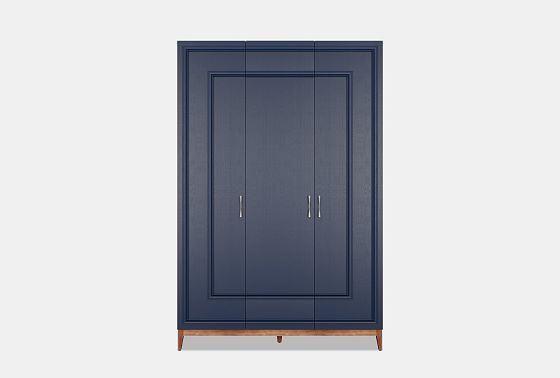 Шкаф 3-х дверный "Сакраменто" (с декором) массив и шпон дуба, МДФ 7