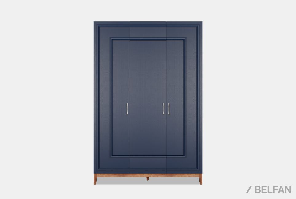 Шкаф 3-х дверный "Сакраменто" (с декором) массив и шпон дуба, МДФ 6