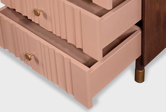 Комод "Меридиан" 5 (высокий) массив дуба, МДФ 7