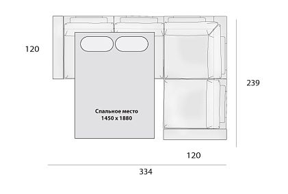 "Лофт" диван угловой
