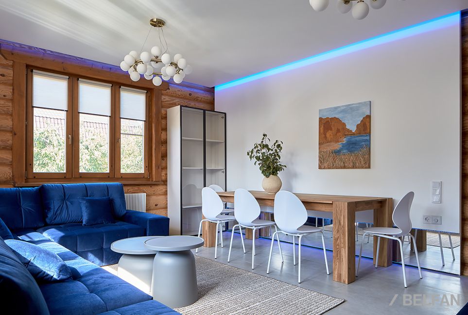 Стол обеденный "Берген" П-03 (сечение опор 150х150) массив дуба 3