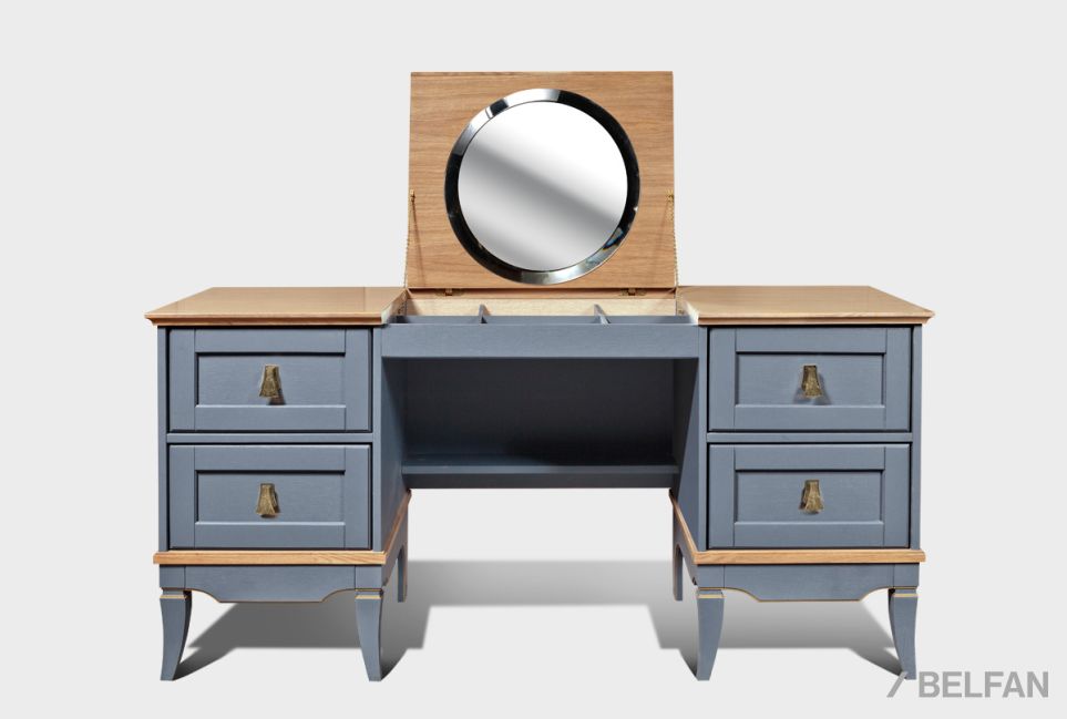 Стол туалетный "Стюарт" (2 тумбы) массив и шпон дуба 5