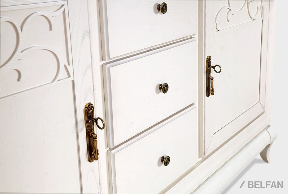 Тумба "Соната" 3 (с ящиками) массив и шпон дуба 4