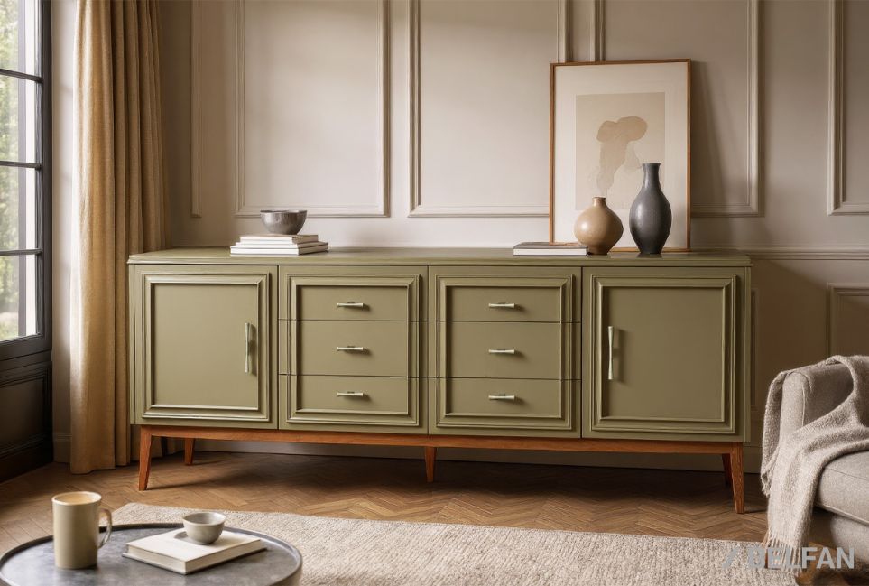 Тумба "Сакраменто" 4 (с ящиками) массив и шпон дуба, МДФ 1