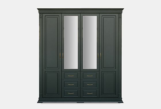 Шкаф 4-х дверный "Верди Люкс" массив и шпон дуба 4