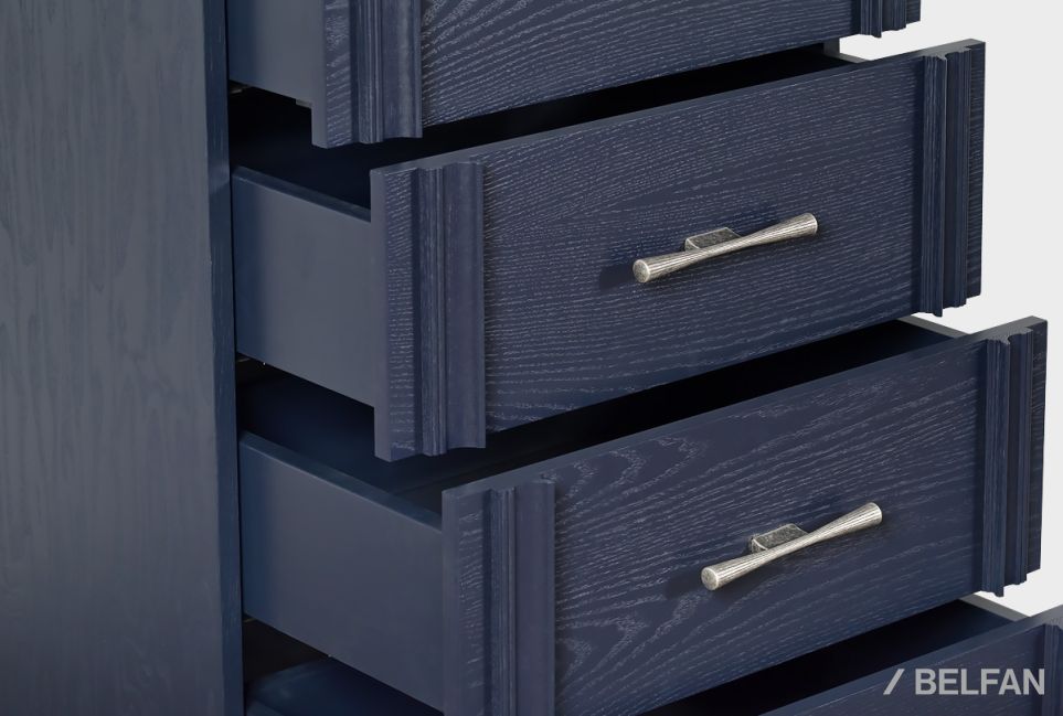 Комод "Сакраменто" 5 (высокий) массив и шпон дуба, МДФ 5