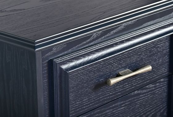 Комод "Сакраменто" 5 (высокий) массив и шпон дуба, МДФ 3