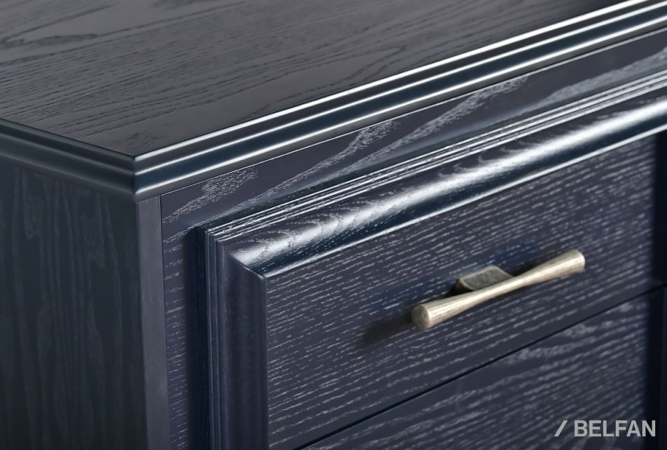 Комод "Сакраменто" 5 (высокий) массив и шпон дуба, МДФ 3