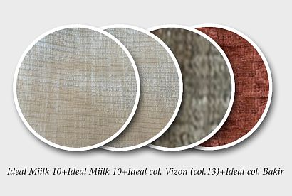 "Леформ" диван угловой; нераскл.; 2R901L; левый; венге; Ideal Miilk 10+Ideal Miilk 10+Ideal col. Vizon (col.13)+Ideal col. Bakir (col.14) (гр.2/Турция