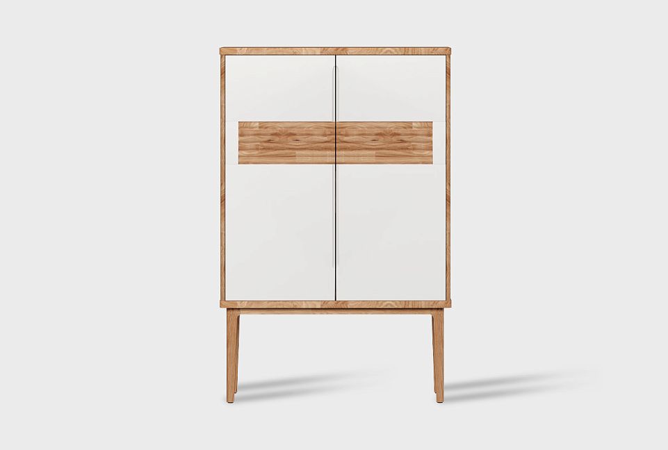 Тумба высокая "Уоллстрит"; к-бейц-масло, ф-бейц-масло, вст-антрацит