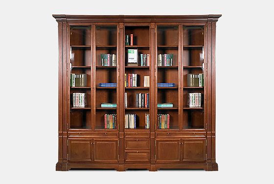 Набор мебели для библиотеки "Престиж-17.13" массив и шпон берёзы 3