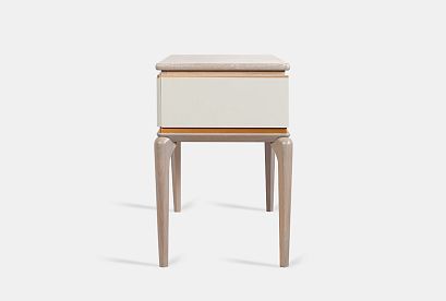 Стол туалетный "Алекса"; *ММ-376-06; айвори+жемчужный дуб, золотая патина