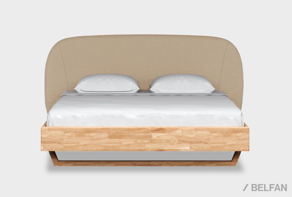 Кровать "Уоллстрит" (мягкое изголовье высокое) массив дуба 2