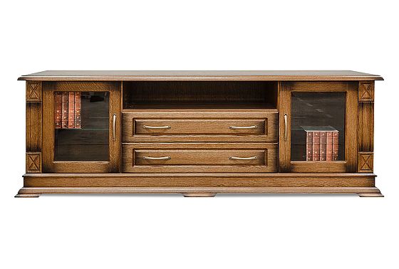 Тумба под ТВ "Верди Люкс ТВ22" массив и шпон дуба 4