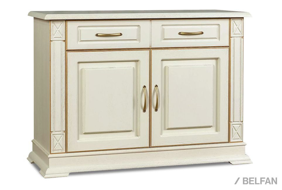 Тумба 2-х дверная "Верди Люкс 2" массив и шпон дуба 1