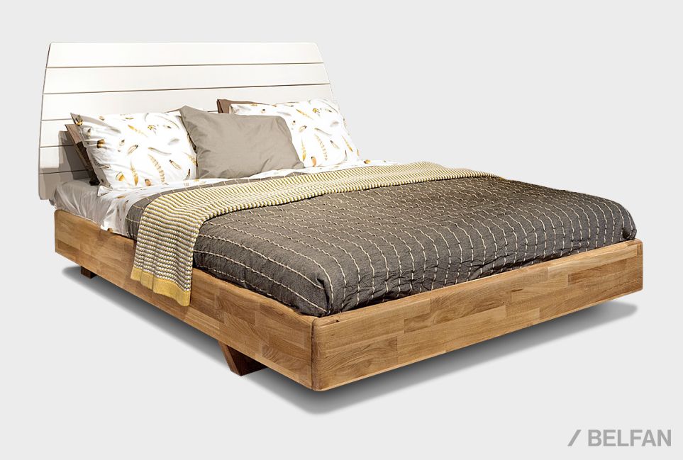 Кровать "Уоллстрит" (комбинированная) массив дуба, МДФ 1