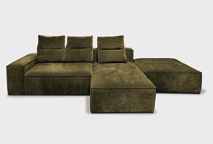 "Хьюго" диван с оттоманкой и пуфом