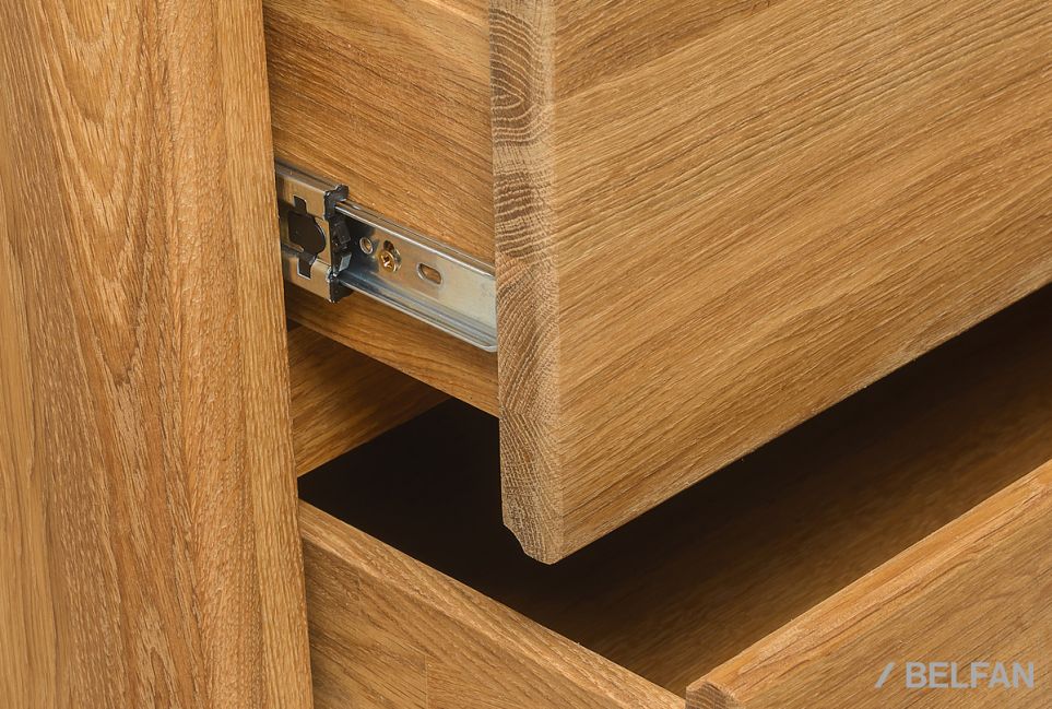 Тумба 2-х секционная "Норд" (высокая) массив дуба 6