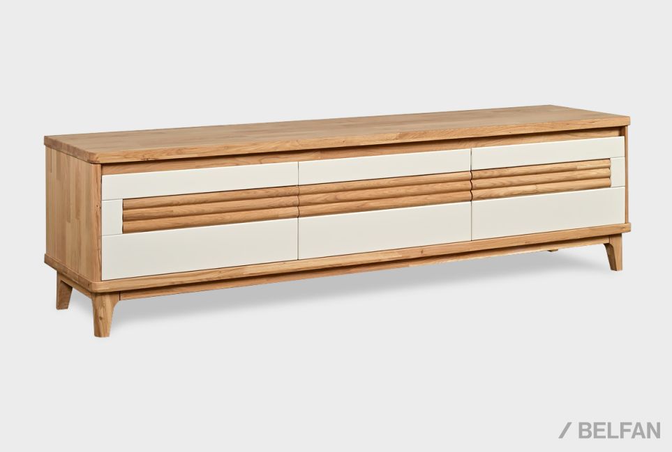 Тумба под ТВ "Уоллстрит" 170 массив дуба, МДФ 2