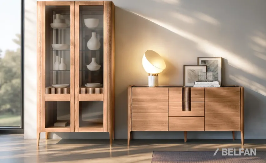 Гостиная «Бергамо» #3. Цвет: американский орех Гостиная «Бергамо» #3