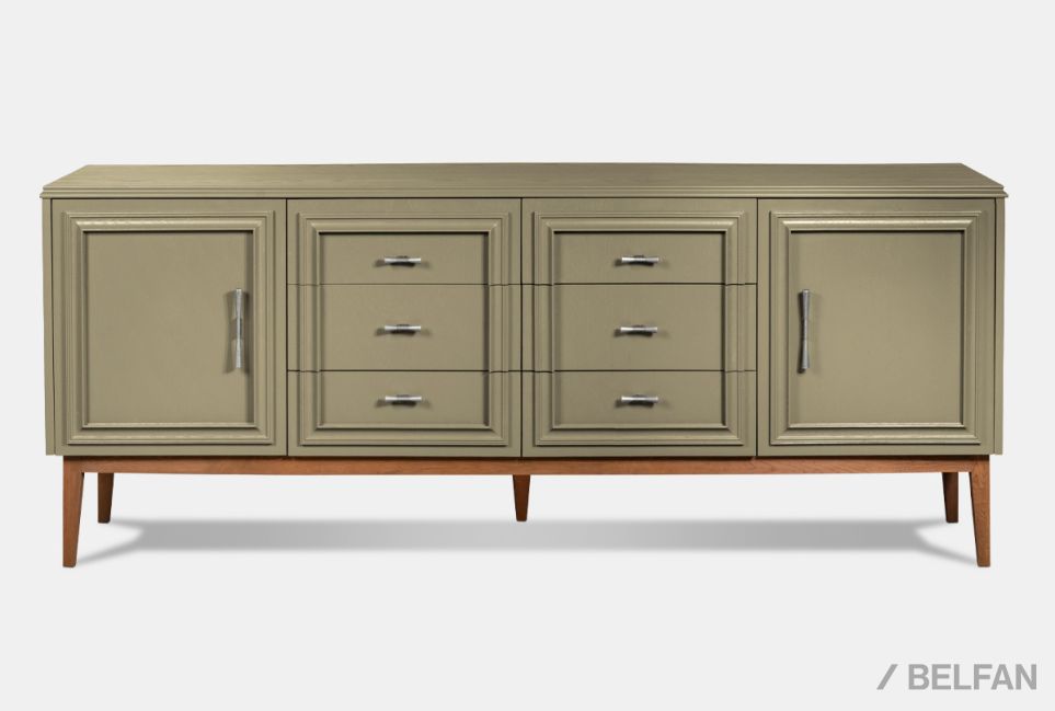 Тумба "Сакраменто" 4 (с ящиками) массив и шпон дуба, МДФ 2